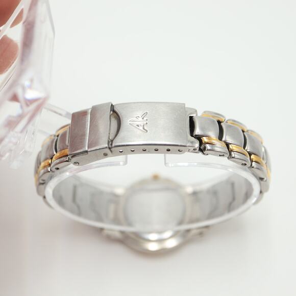 Anne Klein Swiss Womens Two Watch 27mm Green Gold Bezel St Steel w New Battery - Picture 12 of 14